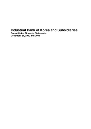 Thumbnail Industrial Bank of Korea (IBK) Financial Statement 2010