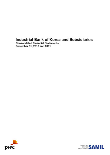 Thumbnail Industrial Bank of Korea (IBK) Financial Statement 2012