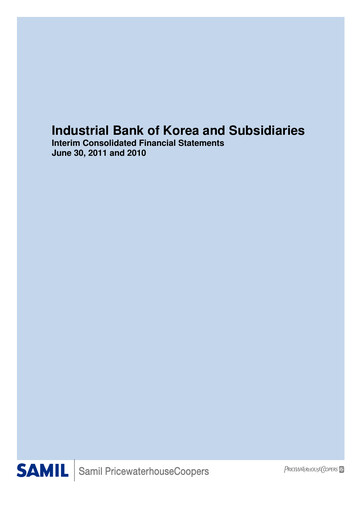 Thumbnail Industrial Bank of Korea (IBK) Half-year Report 2011-h1