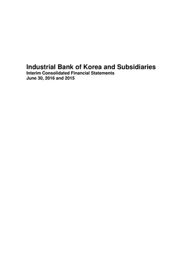 Thumbnail Industrial Bank of Korea (IBK) Half-year Report 2016-h1