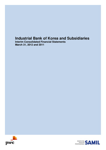 Thumbnail Industrial Bank of Korea (IBK) Quarterly Report 2012-q1