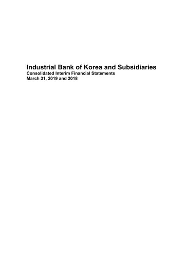 Thumbnail Industrial Bank of Korea (IBK) Quarterly Report 2019-q1