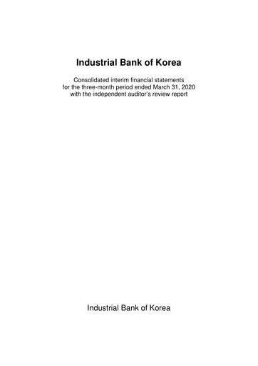Thumbnail Industrial Bank of Korea (IBK) Quarterly Report 2020-q1