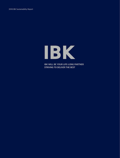 Thumbnail Industrial Bank of Korea (IBK) Sustainability Report 2018