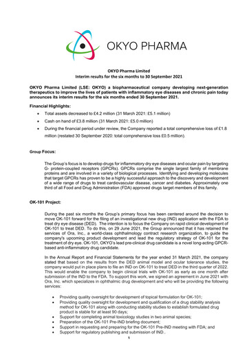 Thumbnail OKYO Pharma Half-year Report 2021-h1