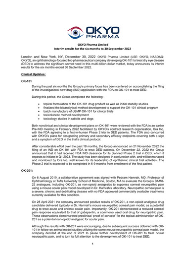 Thumbnail OKYO Pharma Half-year Report 2022-h1