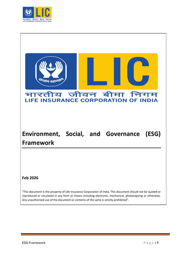 Thumbnail Life Insurance Corporation of India (LIC) ESG Report 2026