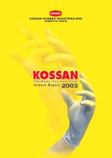 Thumbnail Kossan Rubber Industries Annual Report 2003