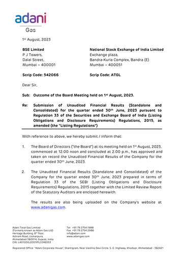 Thumbnail Adani Total Gas Quarterly Report 2023-q1