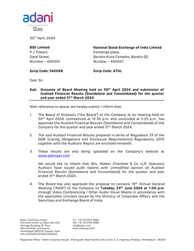 Thumbnail Adani Total Gas Quarterly Report 2023-q4