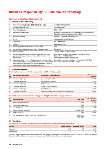 Thumbnail Delhivery ESG Report 2022-2023
