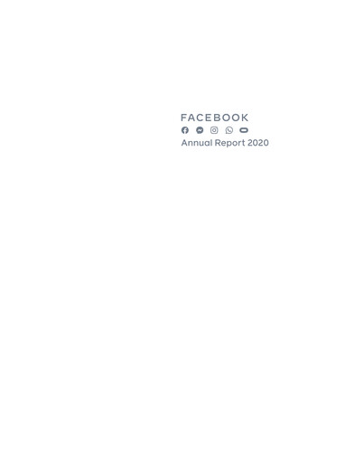 Thumbnail Meta Platforms (Facebook) Annual Report 2020