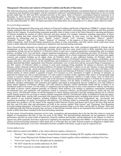 Vorschaubild Polestar Halbjahresbericht 2025-h1