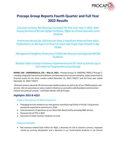 Thumbnail Procaps Group Financial Report 2022