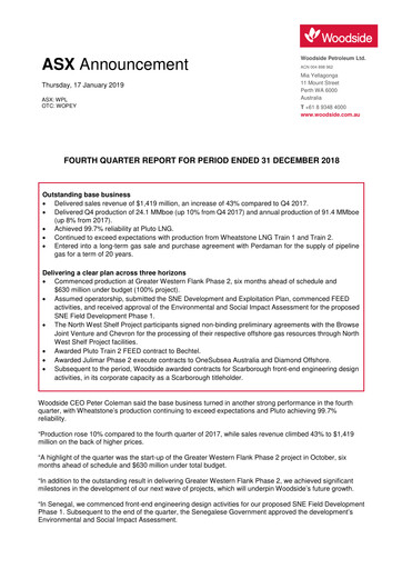 Vorschaubild Woodside Energy Quartalsbericht 2018-q4