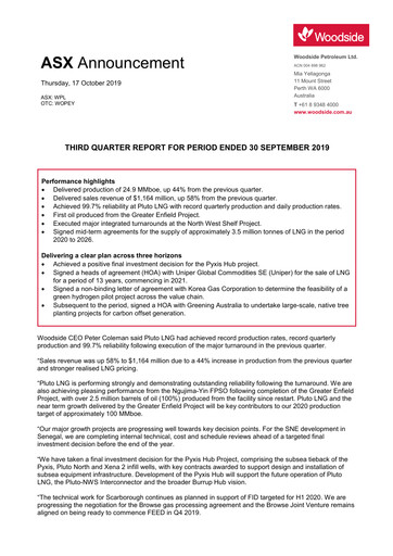 Vorschaubild Woodside Energy Quartalsbericht 2019-q3