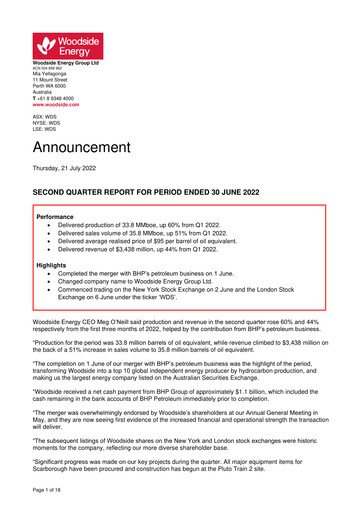 Vorschaubild Woodside Energy Quartalsbericht 2022-q2