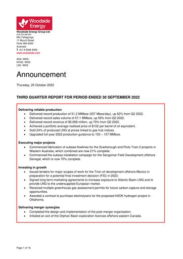 Vorschaubild Woodside Energy Quartalsbericht 2022-q3