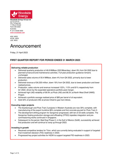 Vorschaubild Woodside Energy Quartalsbericht 2023-q1