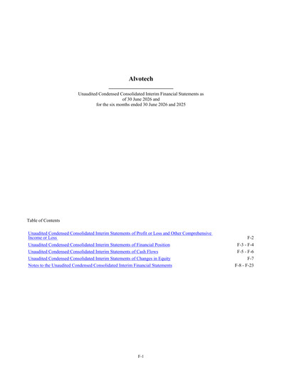 Vorschaubild Alvotech Finanzmitteilung 2026-h1