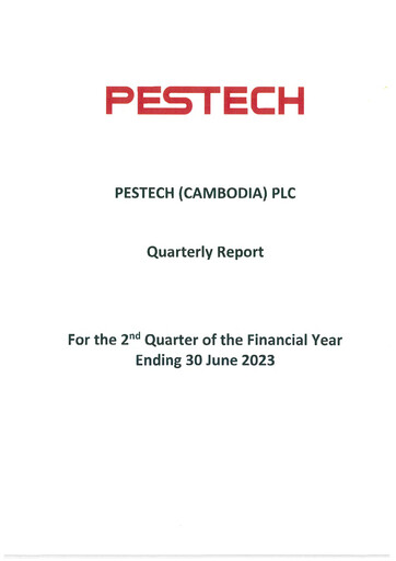Thumbnail Pestech Cambodia Quarterly Report 2023-q2
