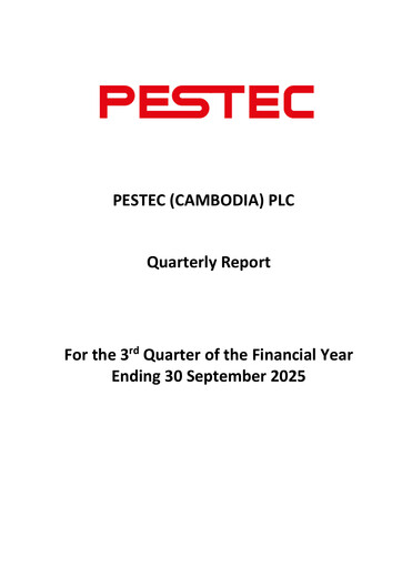 Thumbnail Pestech Cambodia Quarterly Report 2025-q3