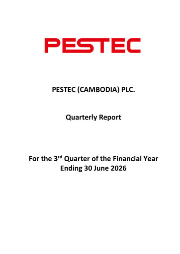 Thumbnail Pestech Cambodia Quarterly Report 2026-q3