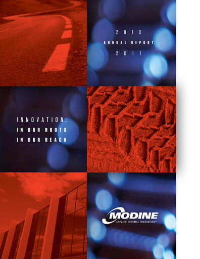 Thumbnail Modine Manufacturing
 Annual Report 2010-2011