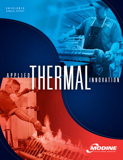 Thumbnail Modine Manufacturing
 Annual Report 2012-2013