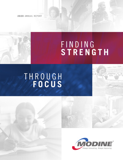 Thumbnail Modine Manufacturing
 Annual Report 2019-2020