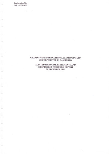 Thumbnail Grand Twins International Cambodia Financial Report 2012