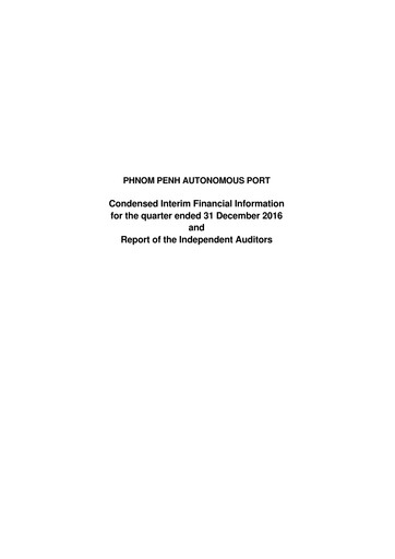 Thumbnail Phnom Penh Autonomous Port Quarterly Report 2016-q4