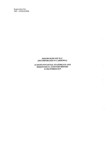 Thumbnail Phnom Penh SEZ Financial Statement 2015