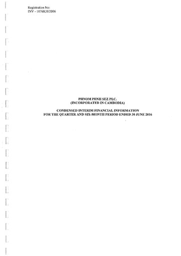 Thumbnail Phnom Penh SEZ Financial Statement 2016-h1