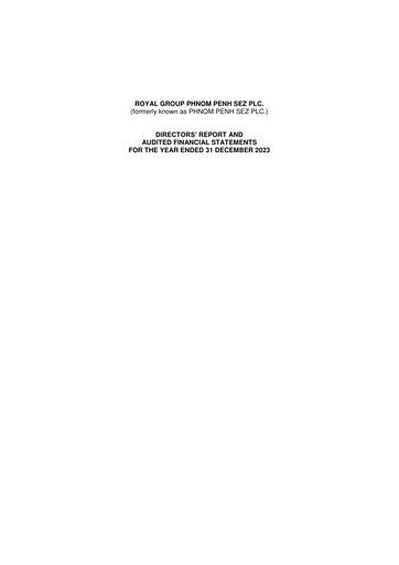 Thumbnail Phnom Penh SEZ Financial Statement 2023
