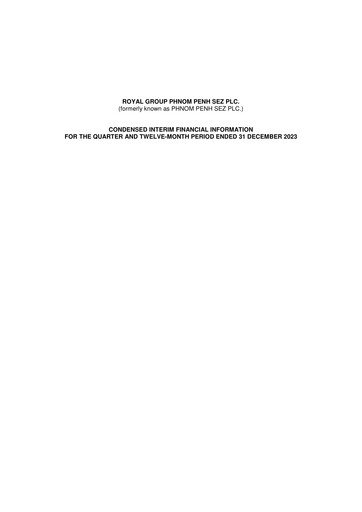 Thumbnail Phnom Penh SEZ Quarterly Report 2023-q4