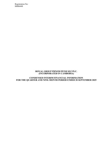 Thumbnail Phnom Penh SEZ Quarterly Report 2025-q3
