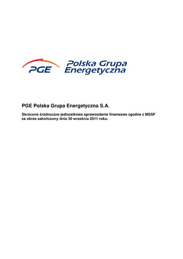Thumbnail PGE Polska Quarterly Report 2011-q3