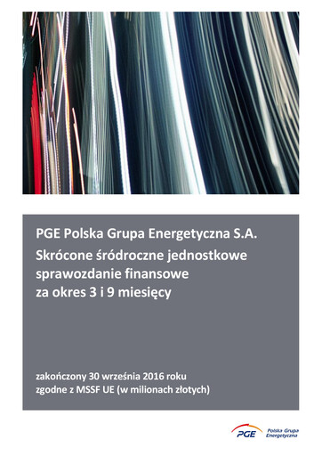 Thumbnail PGE Polska Quarterly Report 2016-q3