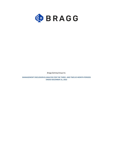 Vorschaubild Bragg Gaming Group Jahresbericht 2022