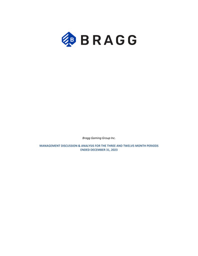 Vorschaubild Bragg Gaming Group Jahresbericht 2023