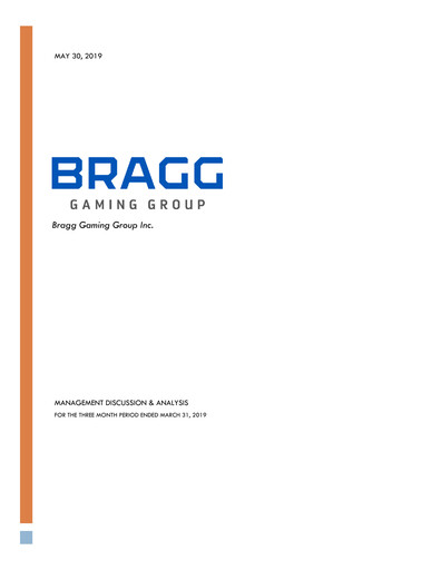 Vorschaubild Bragg Gaming Group Quartalsbericht 2019-q1