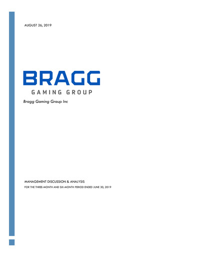 Vorschaubild Bragg Gaming Group Quartalsbericht 2019-q2