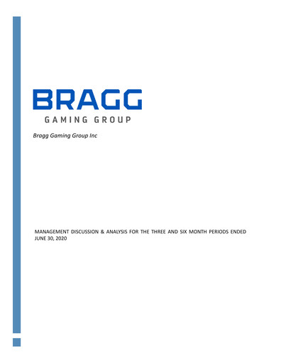 Vorschaubild Bragg Gaming Group Quartalsbericht 2020-q2