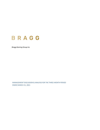 Vorschaubild Bragg Gaming Group Quartalsbericht 2021-q1