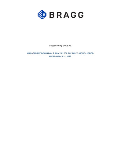 Vorschaubild Bragg Gaming Group Quartalsbericht 2022-q1