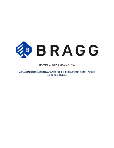 Vorschaubild Bragg Gaming Group Quartalsbericht 2023-q2