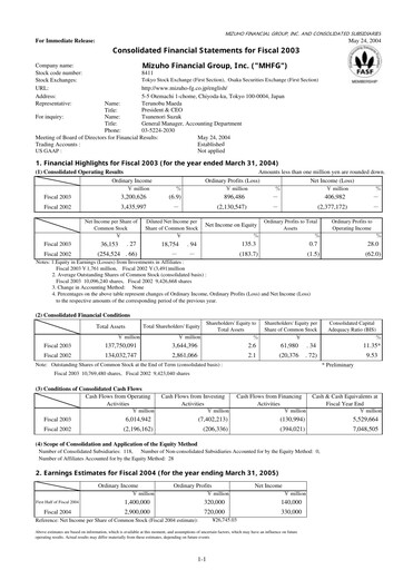 Thumbnail Mizuho Financial Group
 Financial Statement 2003
