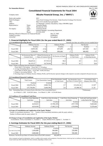 Thumbnail Mizuho Financial Group
 Financial Statement 2004