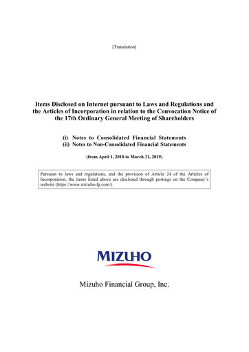 Thumbnail Mizuho Financial Group
 Financial Statement 2017